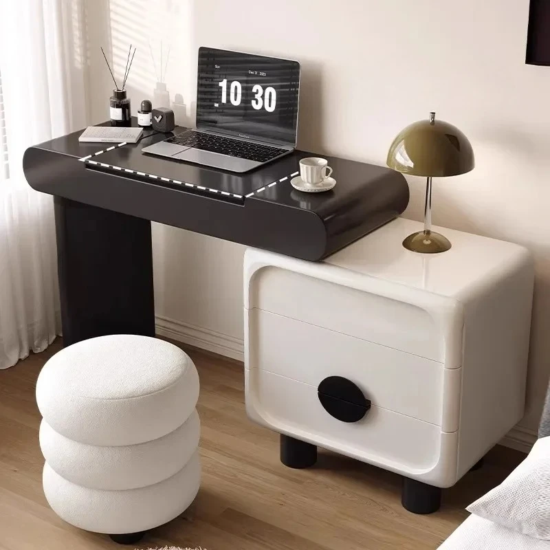 Solid wood dresser chest integrated bedroom retro small apartment clamshell makeup table storage cabinet