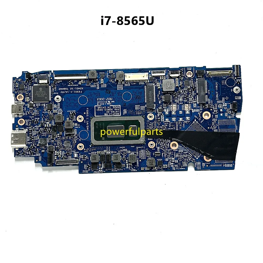 

For DELL Inspiron 5390 Laptop Motherboard i7-8565u 18769-SC 448.0GW13.00SC H61D10 Working Good