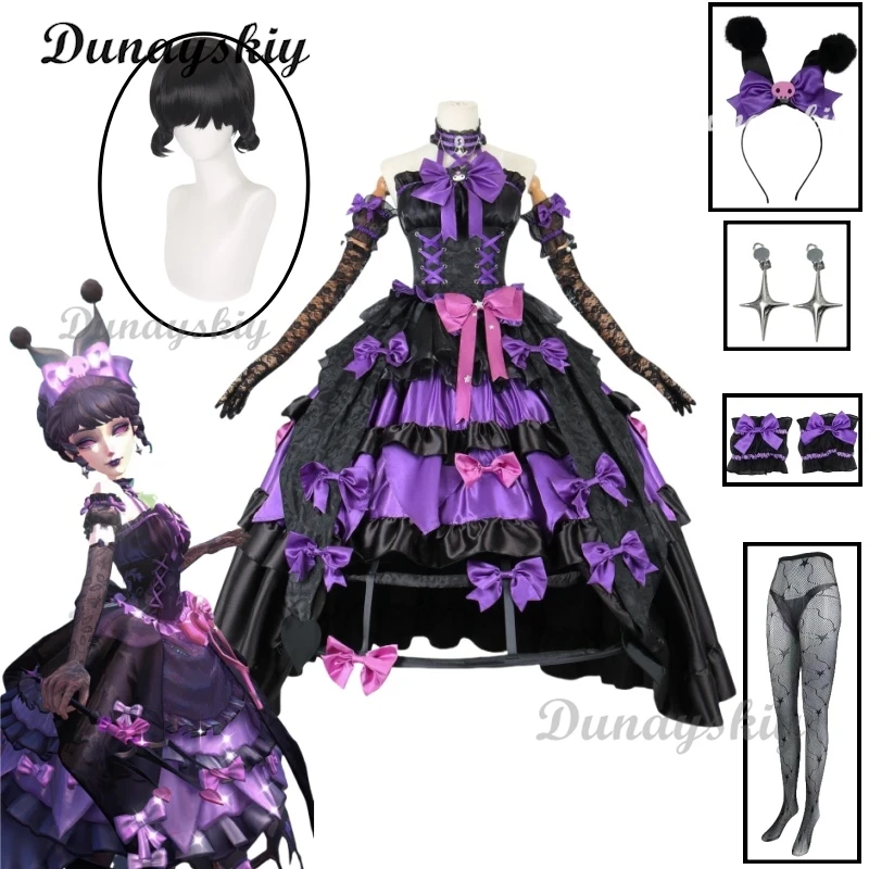 Disfraz de Cosplay de Game Identity V, Reina sangrienta María, nueva piel, vestido gótico de Lolita, tocado, peluca, trajes de Carnaval para fiesta de Halloween