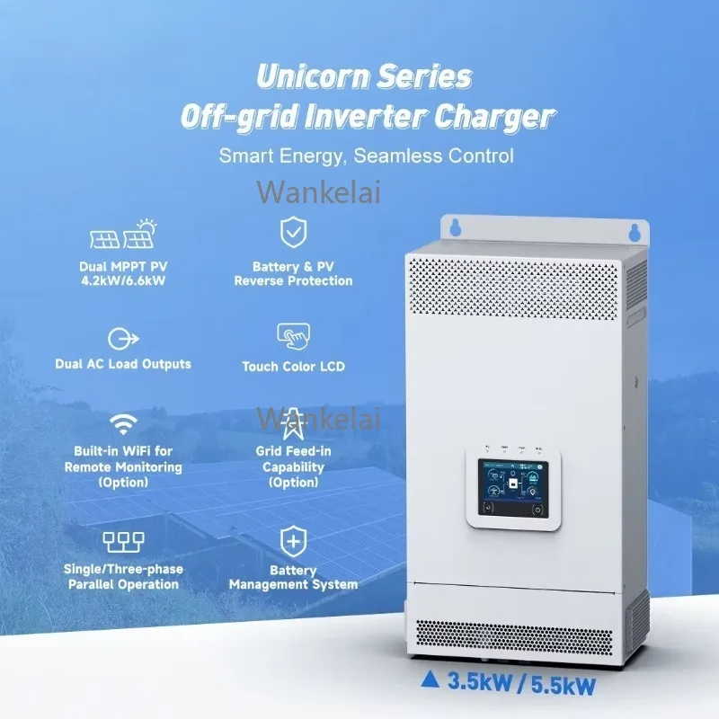 3.5KW 5.5KW 6KW 48v Hybrid Solar Inverter 3Kw 5kw with MPPT for Solar Power System for Home and Government