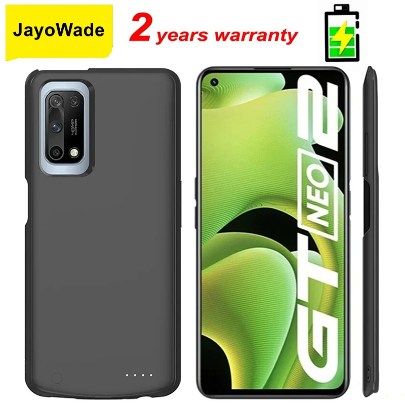 

Чехол для телефона Powerbank 10000 мАч для OPPO Realme GT Neo 2, чехлы для внешнего зарядного устройства, чехол для зарядки Power Bank Realme GT Neo 2