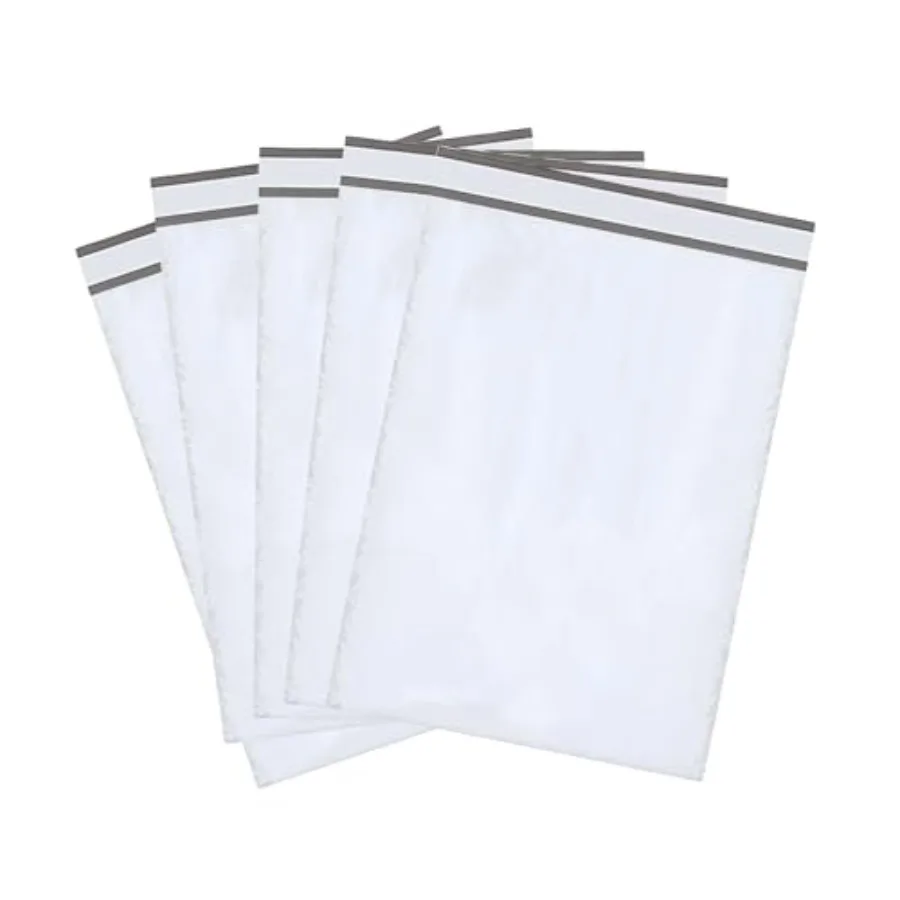 

White Poly Bag Mailer Bubble Lined 7.25"L x 12"W Pack of 100 Self-Sealing Durable Plastic Envelope for Secure Shipping Packagin