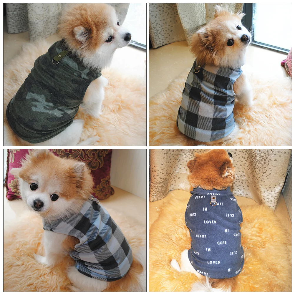 

4pcs Warm Dog Clothing Winter Pet Costume Cold-Proof Small Dog Apparel Lightweight Puppy Coat For Dogs Pet Supplies