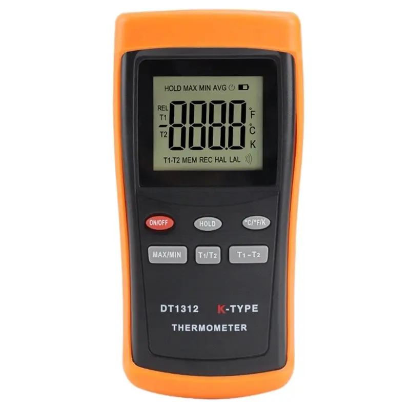 [NEW!A08R】 Industrial High Temperature Thermometer Contact Thermometer K Type Thermocouple Probe Die Thermometer DT1312