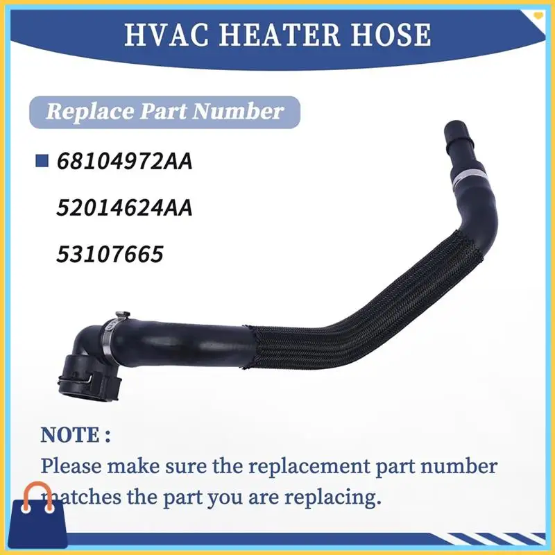 

Эффективный шланг отопителя HVAC для Chrysler 200 2015-2017 Jeep Cherokee 2014-2018 заменяет 68104972AA 52014624AA 53107665