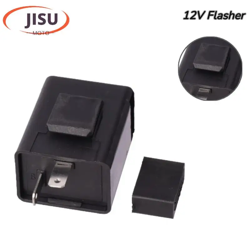 

2 Pin Electronic Flasher Relay for Motorcycle 12V Speed Adjustable of Turn Signal Flasher Square Flashing Indicator Relays