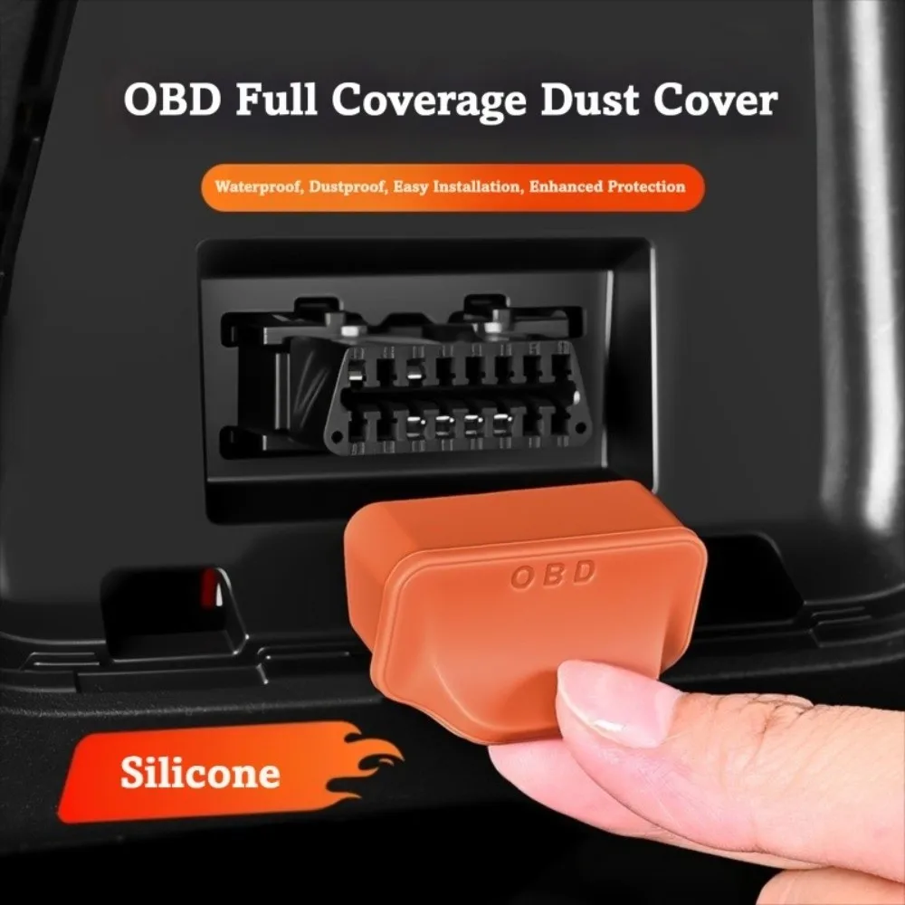 Durable Silicone OBD Port Cover Waterproof Handle Design OBD Port Protector Dustproof Dustproof Cover Universal Fit