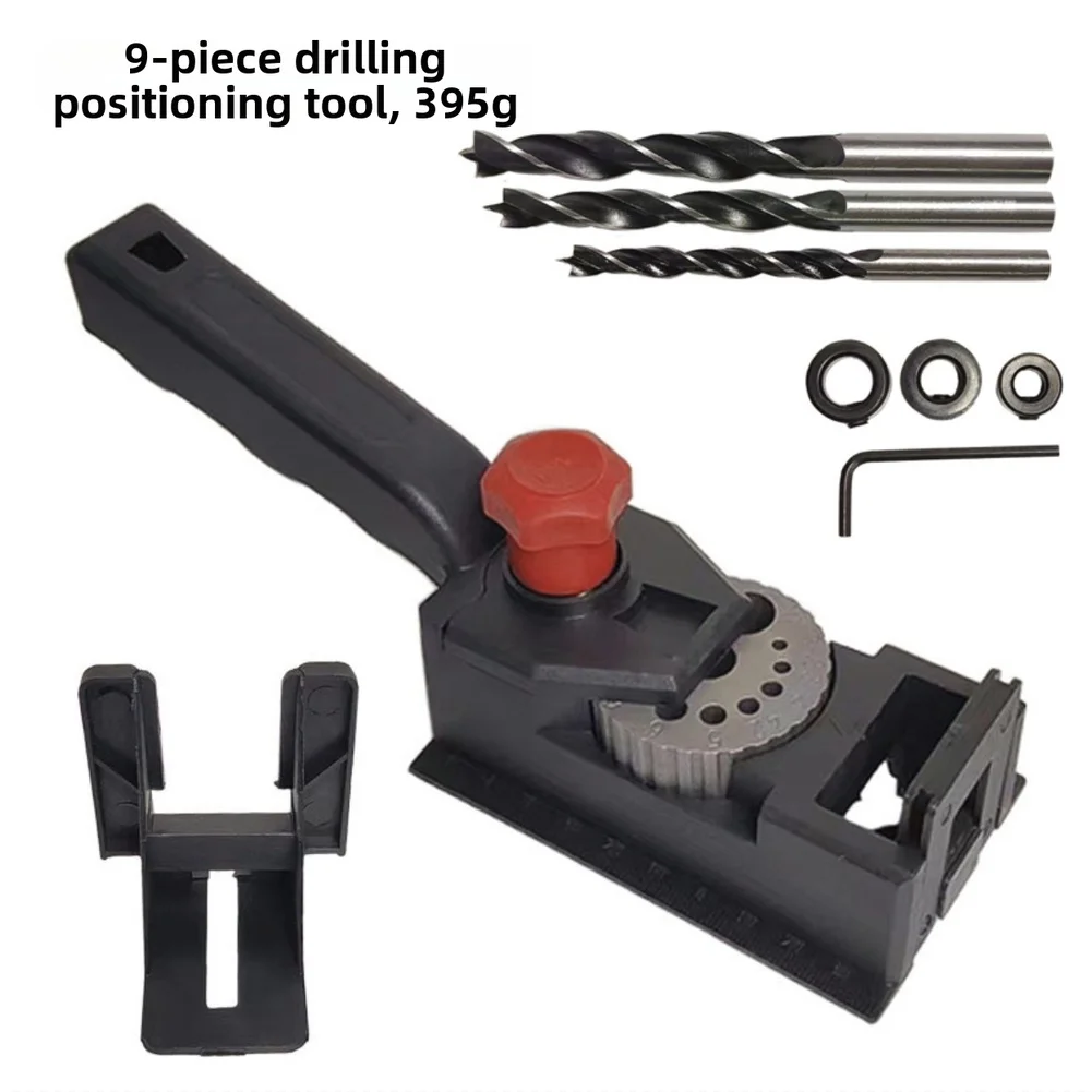 

Набор для сверления отверстий в дереве: направляющая для сверления от 3 до 12 мм, дюбель-гайка, локатор отверстий, прямой зажим для столярных работ