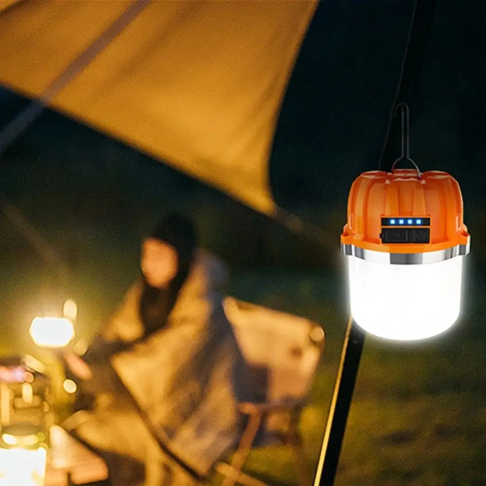 Potente luz LED portátil para acampar, carpas de carga USB, linterna colgante, lámpara de emergencia multifuncional impermeable, pesca