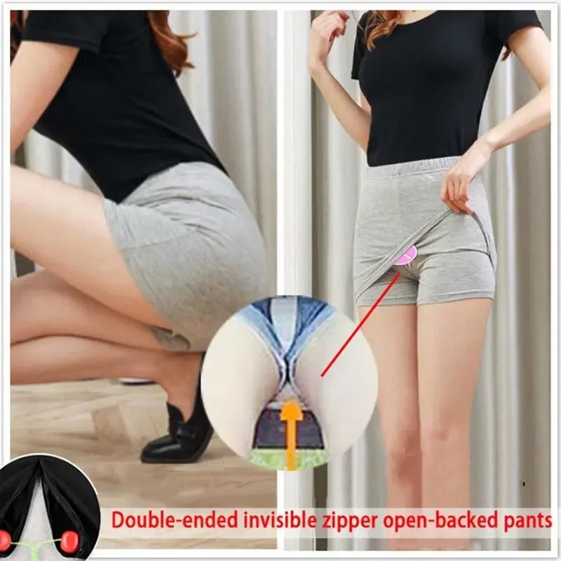 

Уличные сексуальные брюки с открытой промежностью, экзотические шорты, женская юбка, летние шорты, персиковые мини-юбки для йоги, Y2k, повседневная уличная одежда для пар