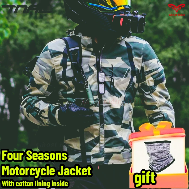TNAC Motorcycle Jacket 4 Seasons riding coat Bat Waterproof Commuter Motorcycle Anti-Drop Male Rainproof motorcycle accessories