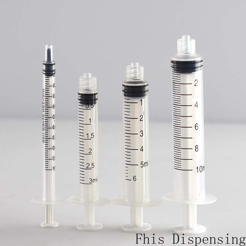10ml 5ml 3ml 1ml 무딘 팁 바늘과 캡이 있는 주사기 E-주스 E-액체 E-Cigs 23개 팩을 리필하는 데 적합