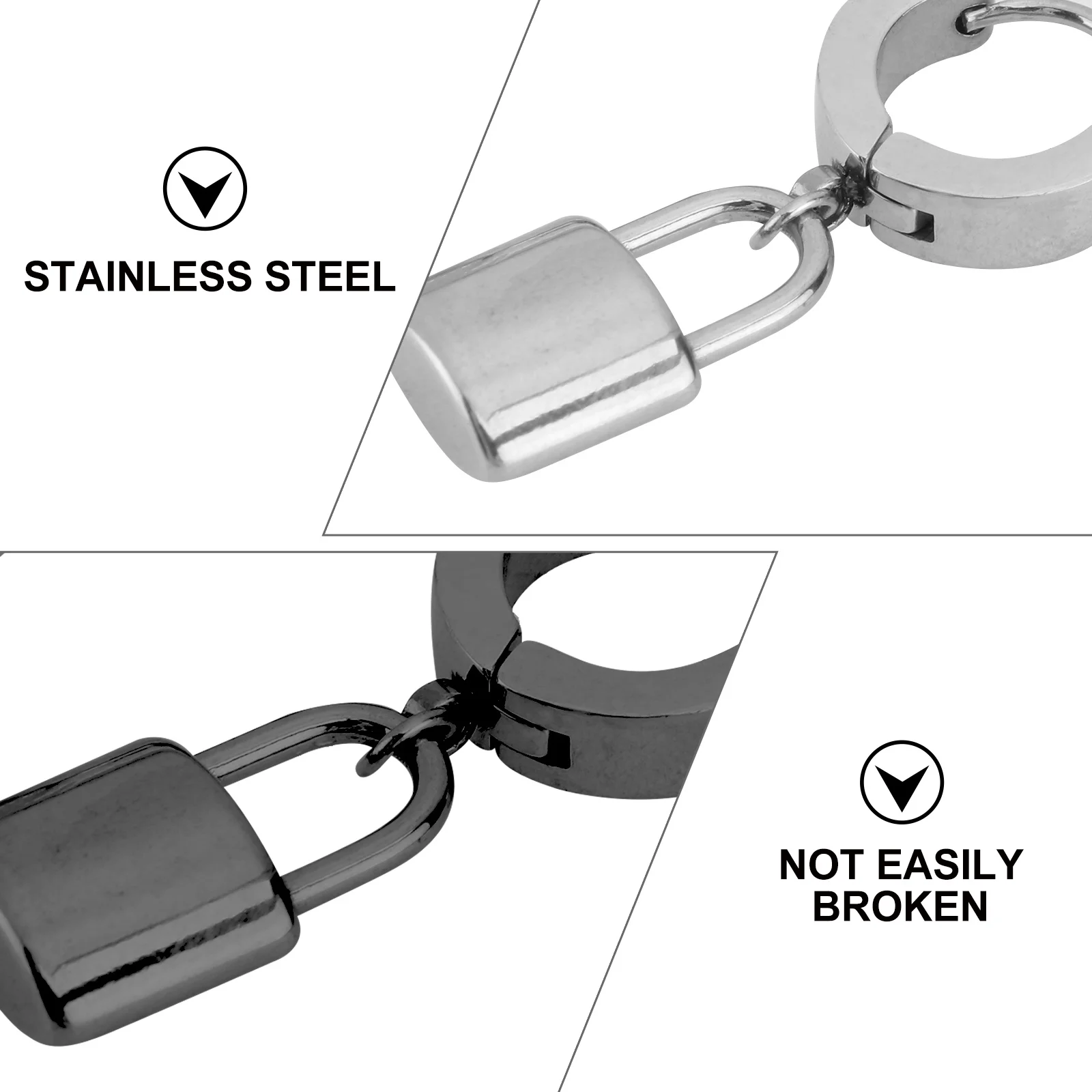 

Lock Studs Fashion Creative Punk Earrings For Women Simple Accessories Chic Ear Accessories Ear Pendants