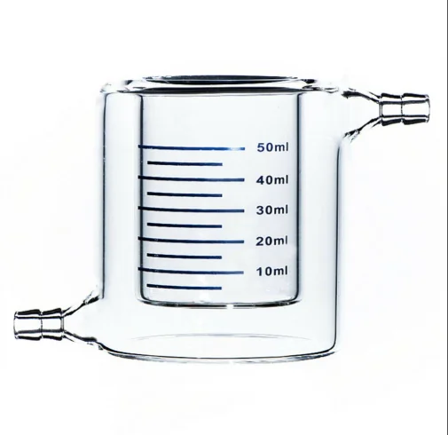 

50 100 150 250ml Glass Double Jacket Beaker with Scale for Photocatalytic Enzyme Reactor