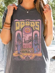Women Crewneck Short Sleeve Shirt Vintage The Doors 60's Concert Tee The Doors T-shirt Loose Unisex Y2K Tee Streetwear Hip Hop