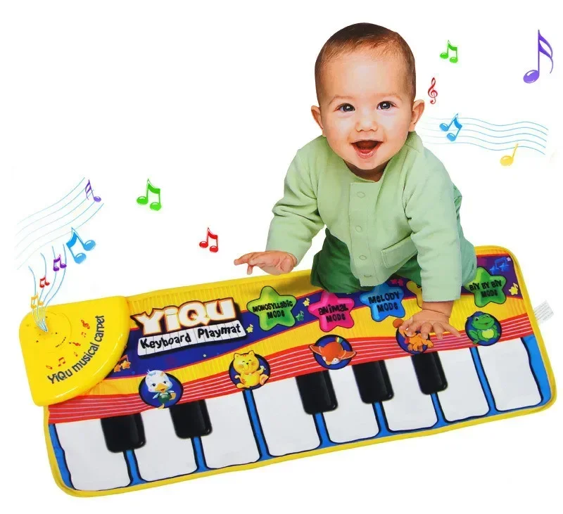 Baby's Funny Play Mat, Music Sport Game, Singing Mat, Kids' Piano Keyboard, Animal Toy, Crawling Carpet, Presente, 72x28cm