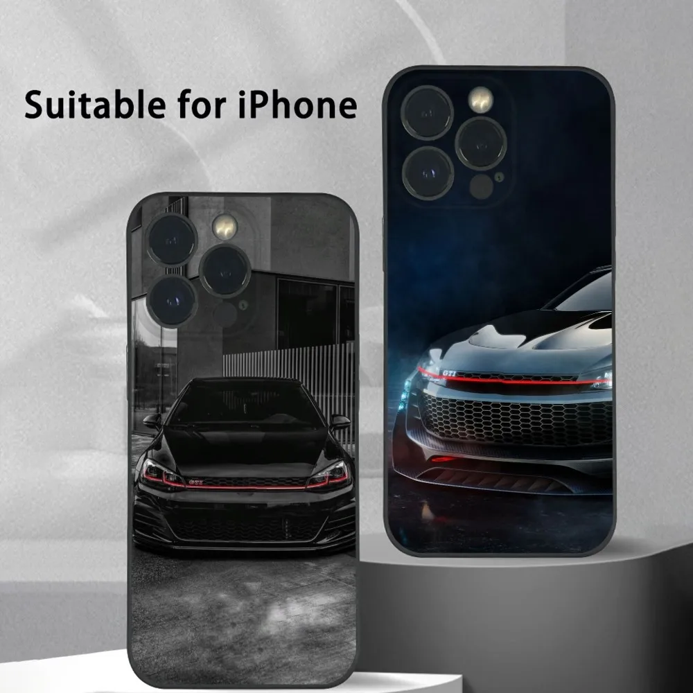 G-Golfs GTI-I Car Phone Case For iPhone 16 15 14 13 12 11 Pro Max Plus Mini Frosted Soft Shell Funda