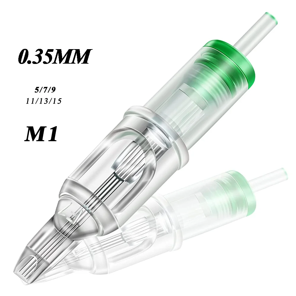 

20pcs Tattoo Cartridge Needles 0.35MM Round Magnum Cartridge Tattoo Needles for Beginners or Artists Tattoo Supplies
