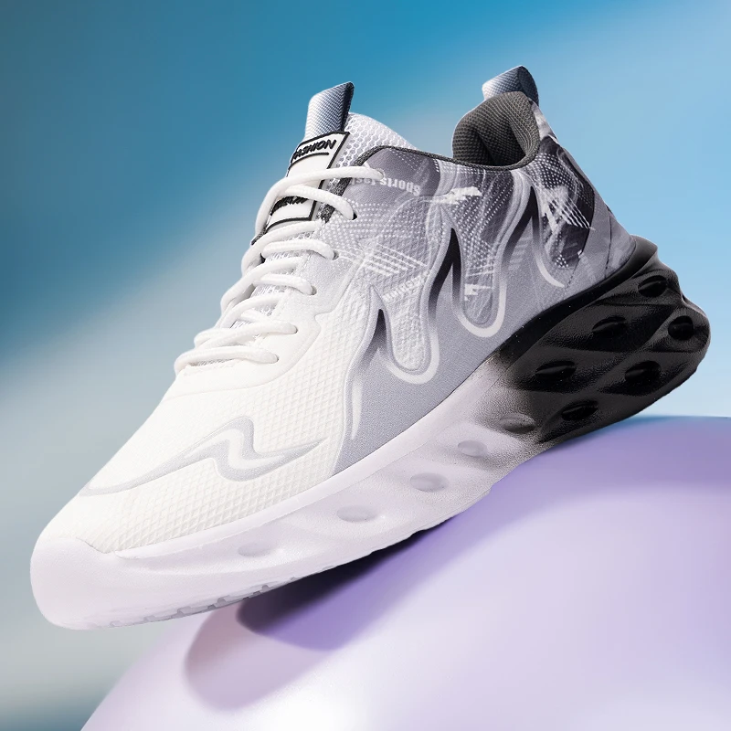 

Men's Shoes Breathable All-match Mesh Shoes Casual Sports Trendy Shoes Men's All-match Wear-resistant Running Shoes for Men
