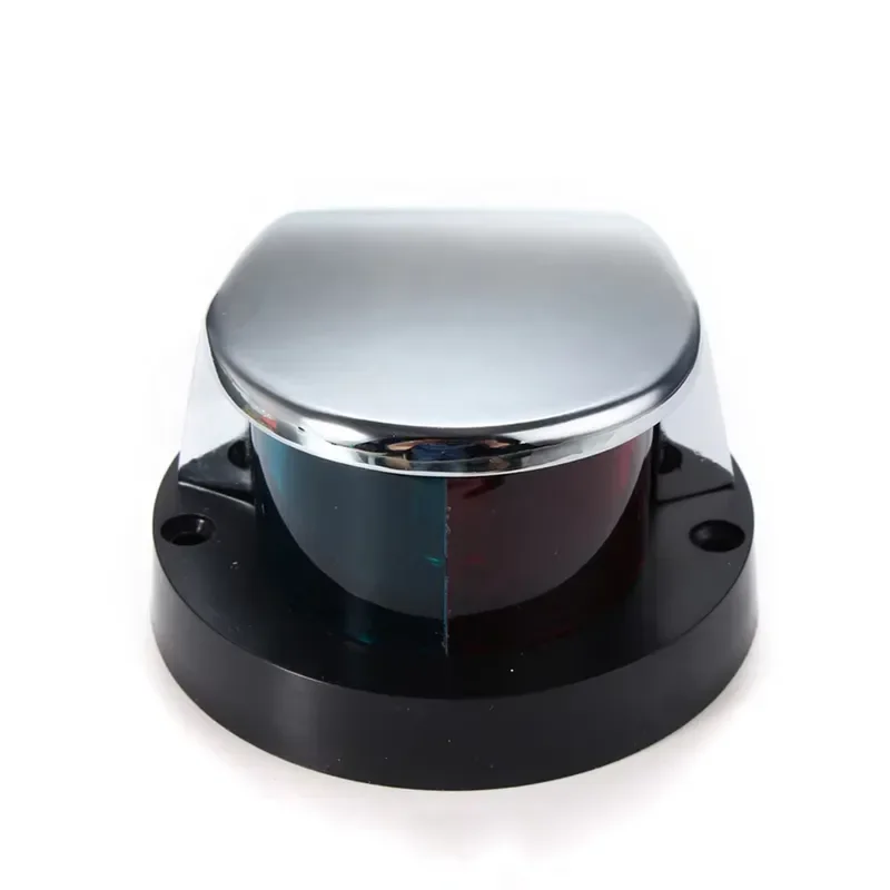 Xiamen Sunshine Marine Chrome-Plated 12V Bi-Color 4-Inch Boat Navigation Bow Light