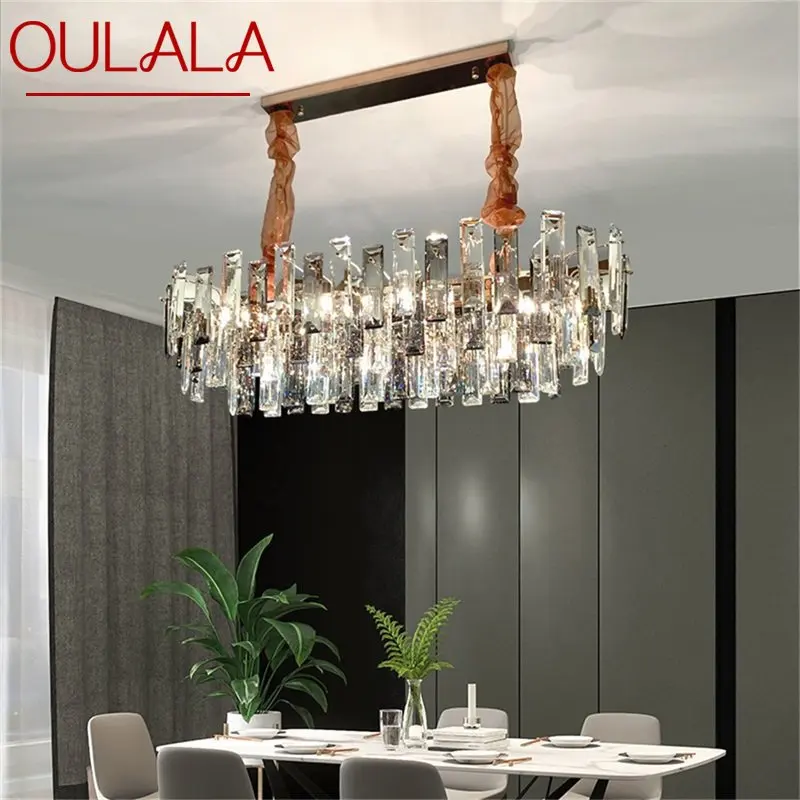 

OULALA Pendant Light Postmodern Luxury Round LED Lamp Fixture For Home Decoration Living Room