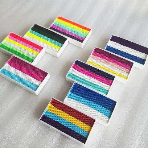 Face Paint 20g Water Activated Liner Rainbow Split Cake Christmas Holiday DIY Face Paint Body Painting For Childrens Adults