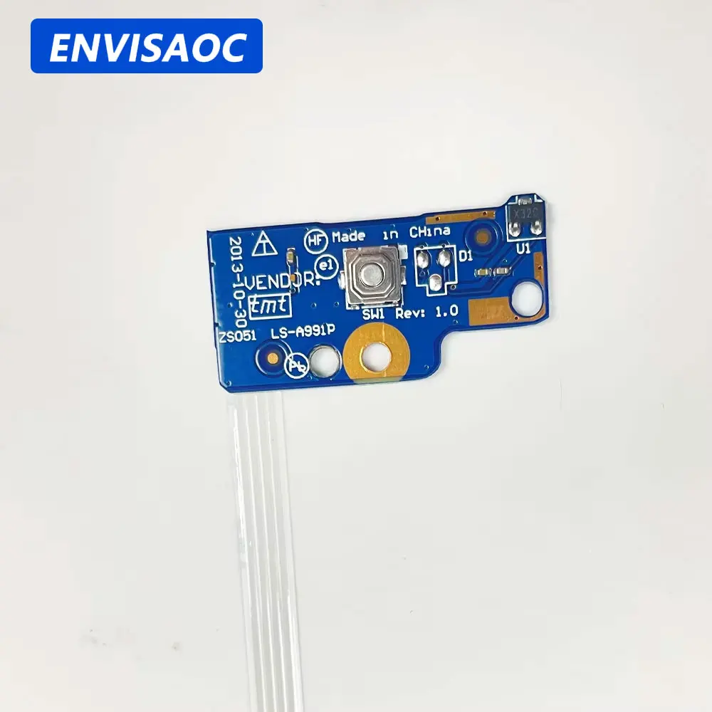 Para HP 15-R 15-G 15-H 15-S 250 G3 255 G3 256 G3 G4 G5 TPN-C117 TPN-C113 placa de botón de encendido del ordenador portátil con interruptor de Cable LS-A991P