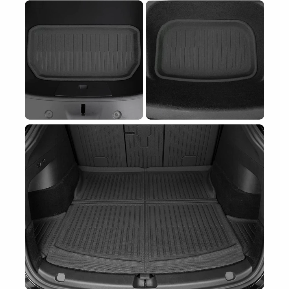 3D Floor Mats For Tesla Model Y 2019 2020 2021 2022 2023 All Weather Floor Liner Trunk Mat XPE Fully Surrounded Carpet