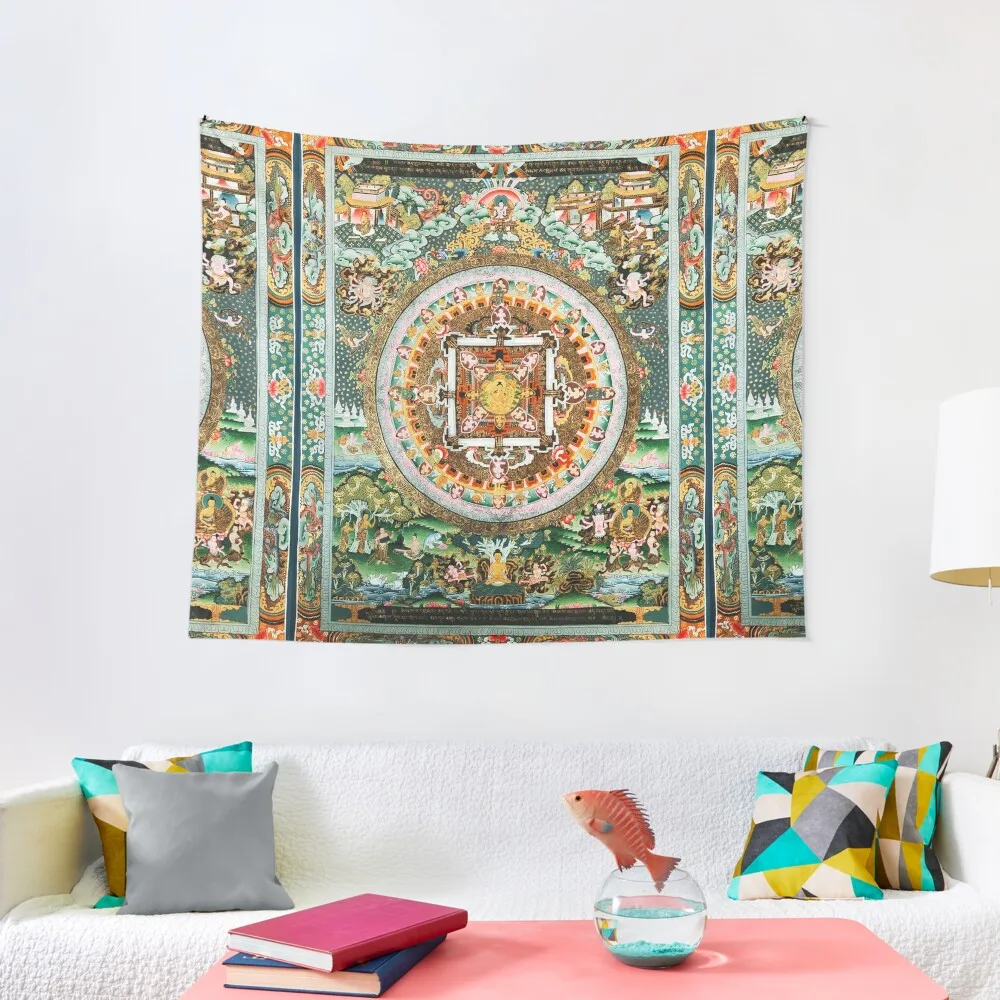 

Buddhist White Tara Mandala 48 Tapestry Room Decorations Aesthetic Room Decor Cute Decoration For Home Tapestry