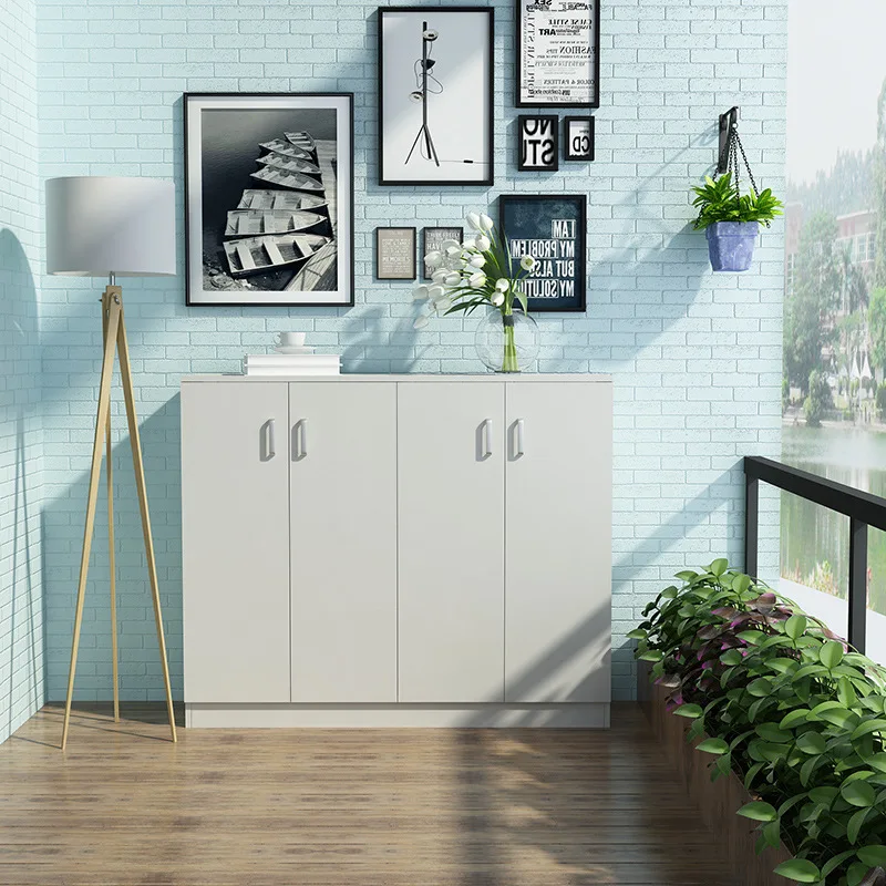 Zapatero para balcón, protector solar, puerta del hogar, porche exterior, almacenamiento en el suelo, gabinete de madera con tamaño de cerradura