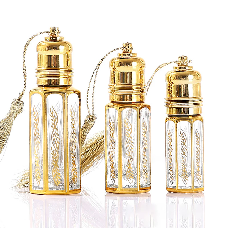 Luxury Essential Oil Roller Glass Bottle Refillable Perfume Bottle Glass Roll-On Essential Oil Bottle Cosmetics Container