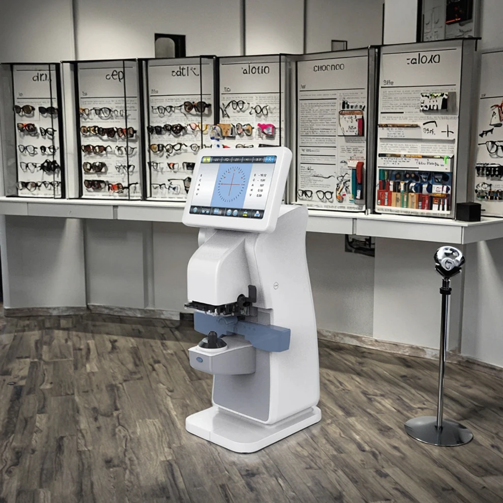 High Precision Digital Auto Lensmeter with LCD Display and Print Function for Optical Shops and Eyewear Manufacturing