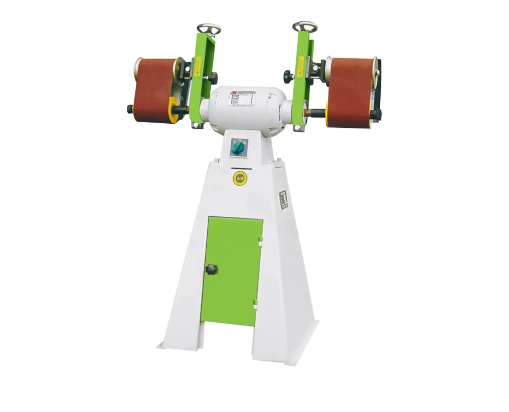MM2115A Horizontal Double-Head Sponge Wheel Wood Surface Sander & Polishing Machine with Engine & Motor 2.2kW Power