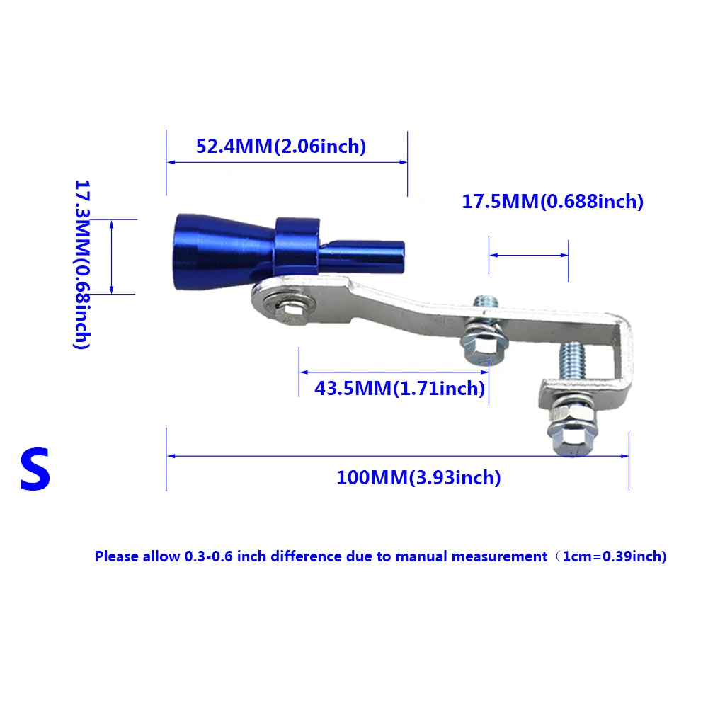 Universal Aluminum Turbo Sound Exhaust Muffler Pipe Whistle Car Blow off valve Tip Simulator Whistler