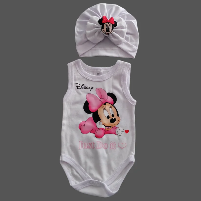 [ Disney New Baby Accessories ] Mickey Mouse Newborns Headband Match Doll Baby Have Fun Shoes Sock Minnie Mouse Summer Sandals