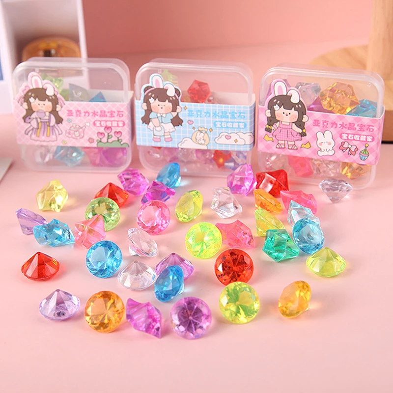 1 Box Party Confetti Wedding Christmas Plastic For Kids Toy Crystal Gems Diamond Jewels Treasure Chest Pirate Filler Props