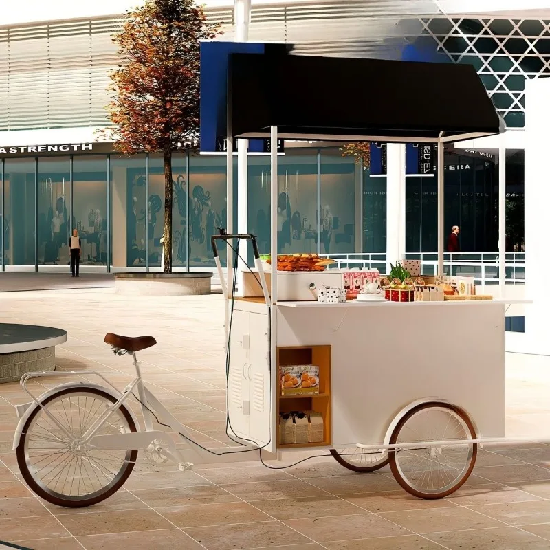 

Night Market Stall Car Stall Food Float Three Wheels Snack Coffee Market Internet celebrity