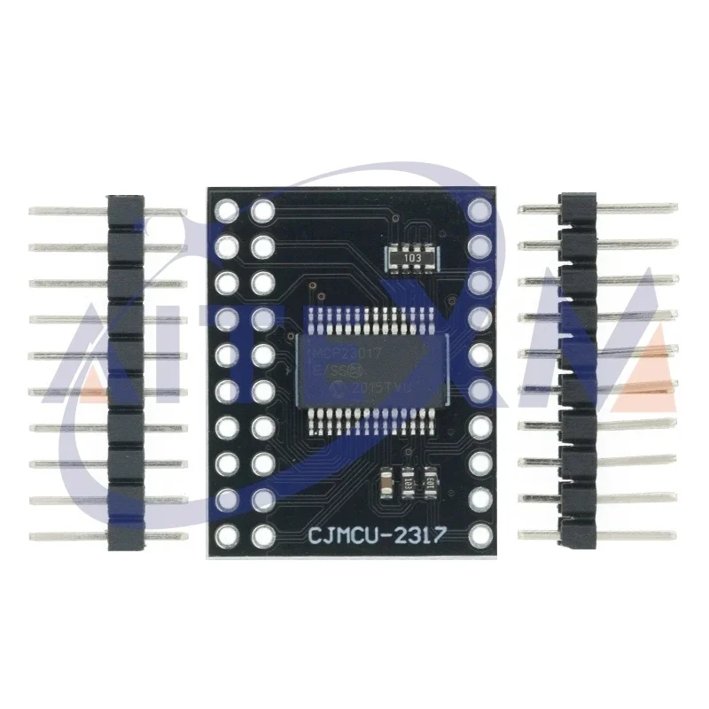 MCP23017 Black I2C Interface 16bit I/O Extension Module Pin Board IIC to GIPO Converter 25mA1 Drive Power Supply For Arduino