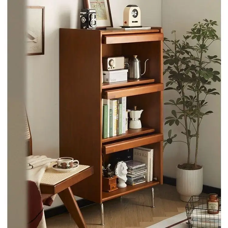 FG medieval solid wood dining side locker retro Japanese living room storage magazine cabinet