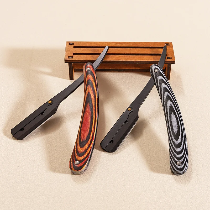 

3Color Barber Razor Professional Manual Shaver Straight Edge Plastics Stainless Steel Razor Folding Shaving Shaver Beard Cutter