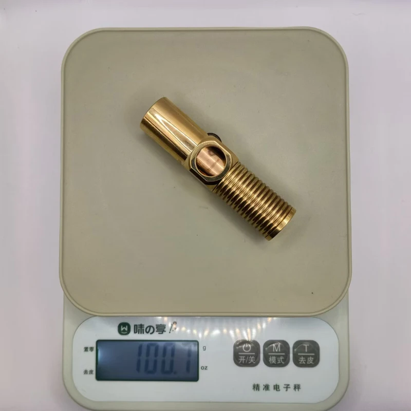 

Pure Brass Cigarette Cigar Lighter Collectible Retro Kerosene Lighter Gift Large Screw Shape Pull-out Type Side Fire