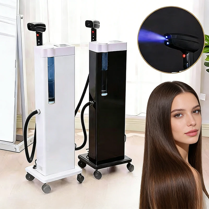 Professional Nano Hair Steamer 3 in 1 Anion Commercial-Grade Dyeing Machine with Mobile Base for Hair Salon Barber Shop