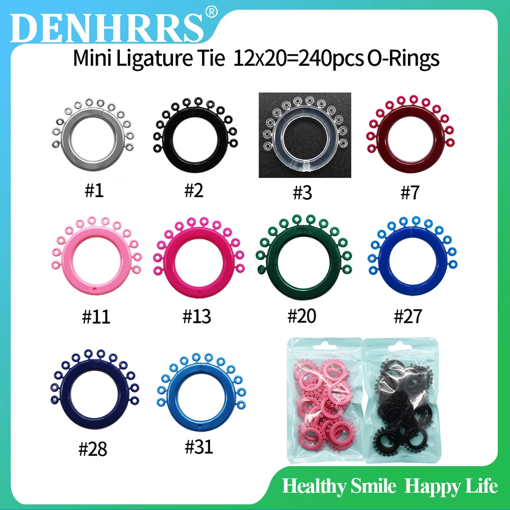 

Ортодонтические мини-лигатуры O-Tie, резиновые эластичные мини-лигатуры для зубов, 240 шт./упаковка