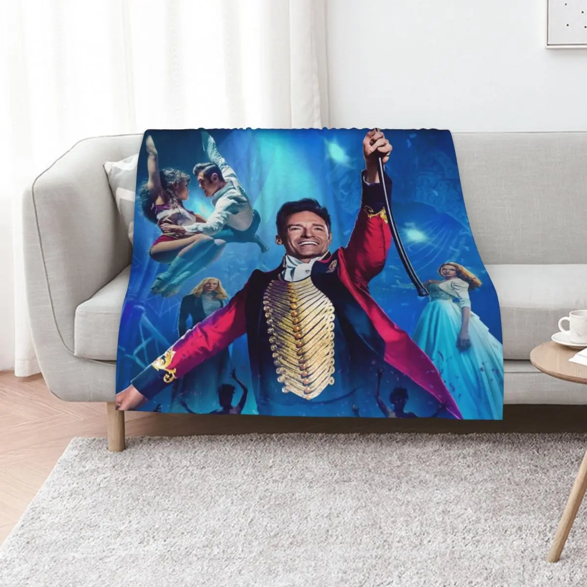 Copy of The Greatest Showman Throw Blanket Retros Plaid heavy to sleep Hairy Sofa Throw Decorative Sofa Blankets