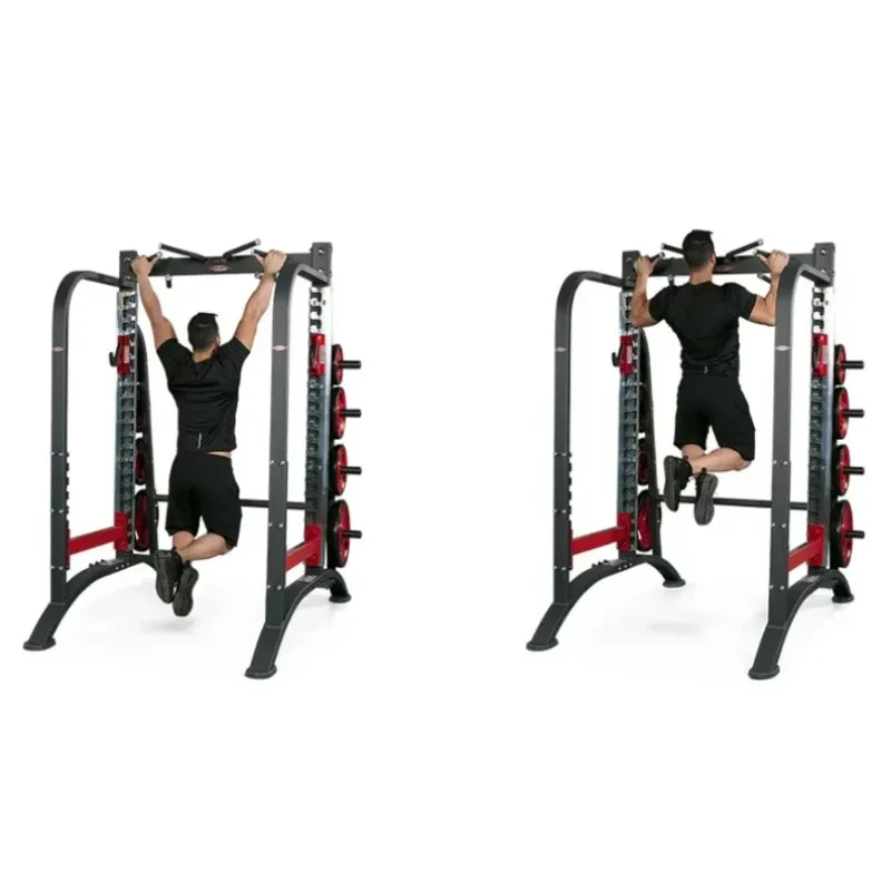 

2026 Adjustable Power Cage Squat Rack Pull Up Dip Row Integrated Unit
