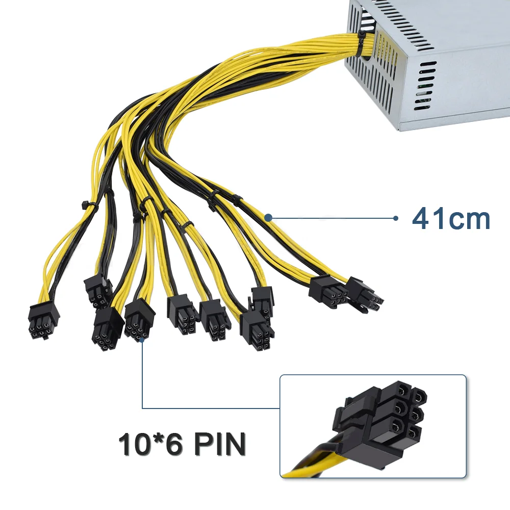 2u 1800w com 10 * 6pin 160v-264v especializado para o caso do equipamento de gpu com gpu 10 placas gráficas servidor de energia de mineração