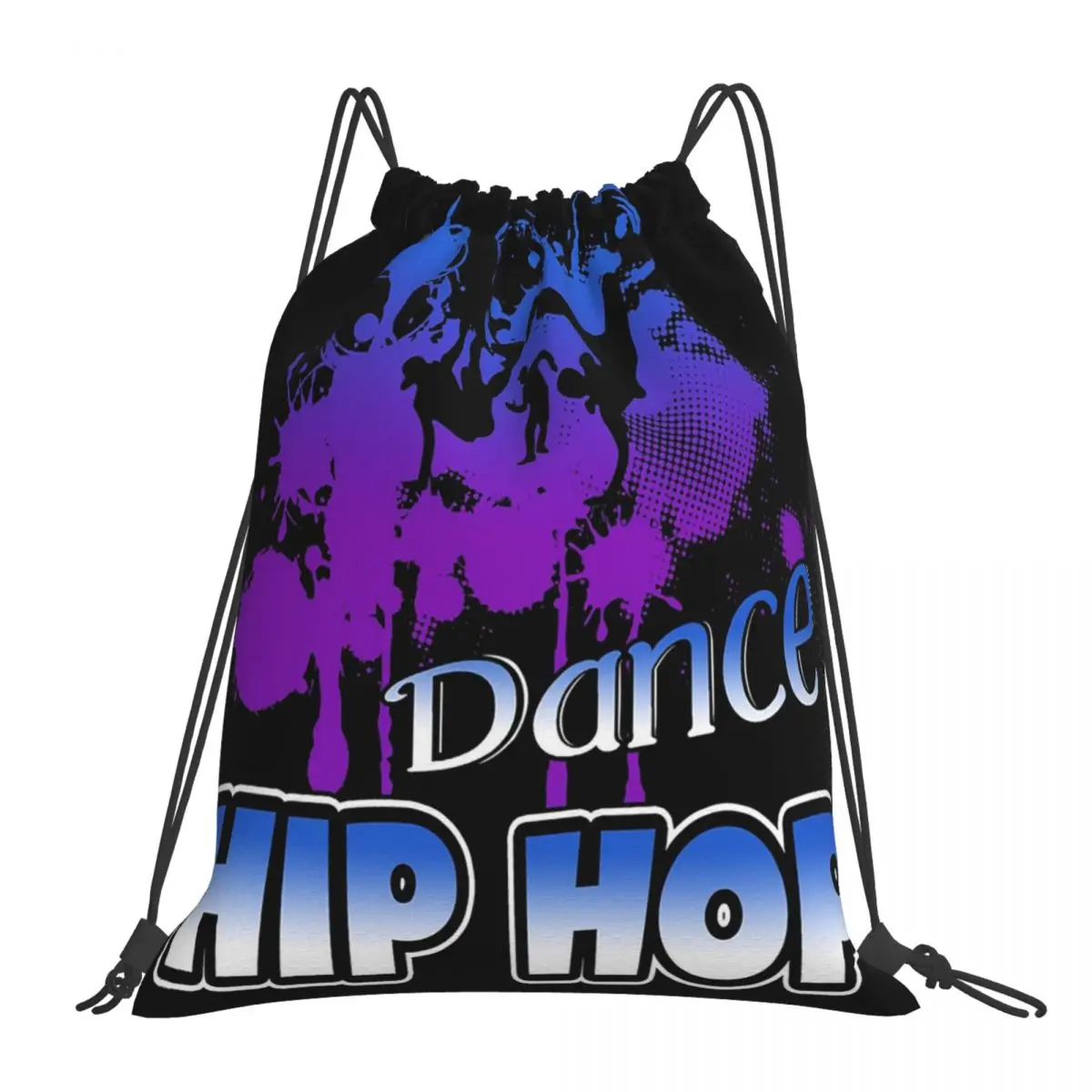 Hip Hop Dancer - I Love Hip Hop Dance Backpacks Drawstring Bags Drawstring Bundle Pocket Sports Bag Book Bags For Travel School