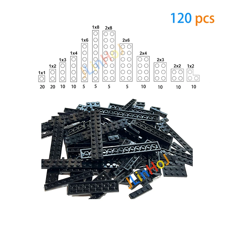 120pcs short brick character brick 12 size DIY building block educational creativity compatible with 3021 3020 children's toys