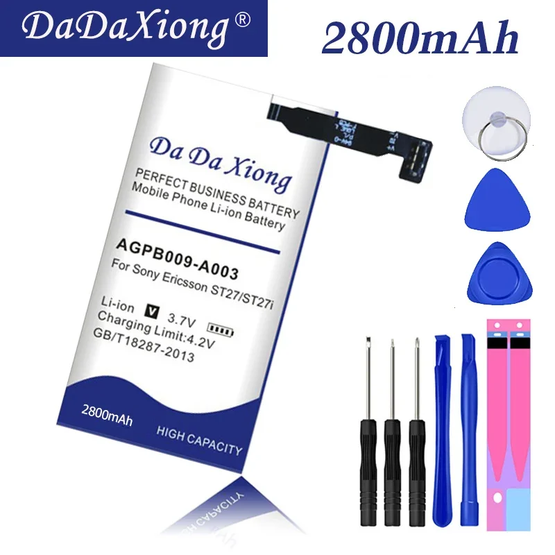 DaDaXiong 2800mAh AGPB009-A003 Li-ion For Sony Ericsson Xperia ST27 ST27i ST27a Phone Battery