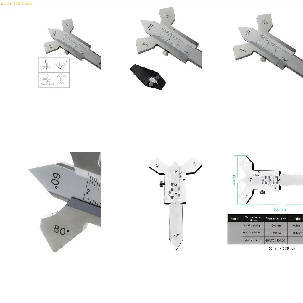 W3JE Welding Gauge Weld Inspection Gage Weld Seam Bead/Fillet/Crown Test Ulnar Ruler